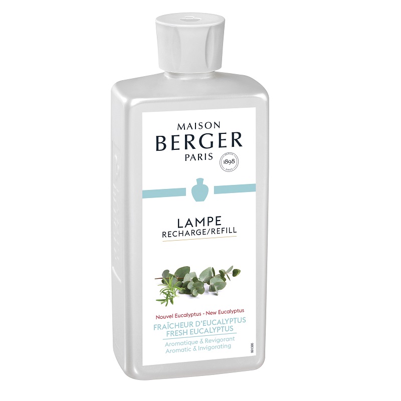 Fraicheur d'eucalyptus recharge parfum 500 ml pour diffuseur lampe berger - maison berger paris