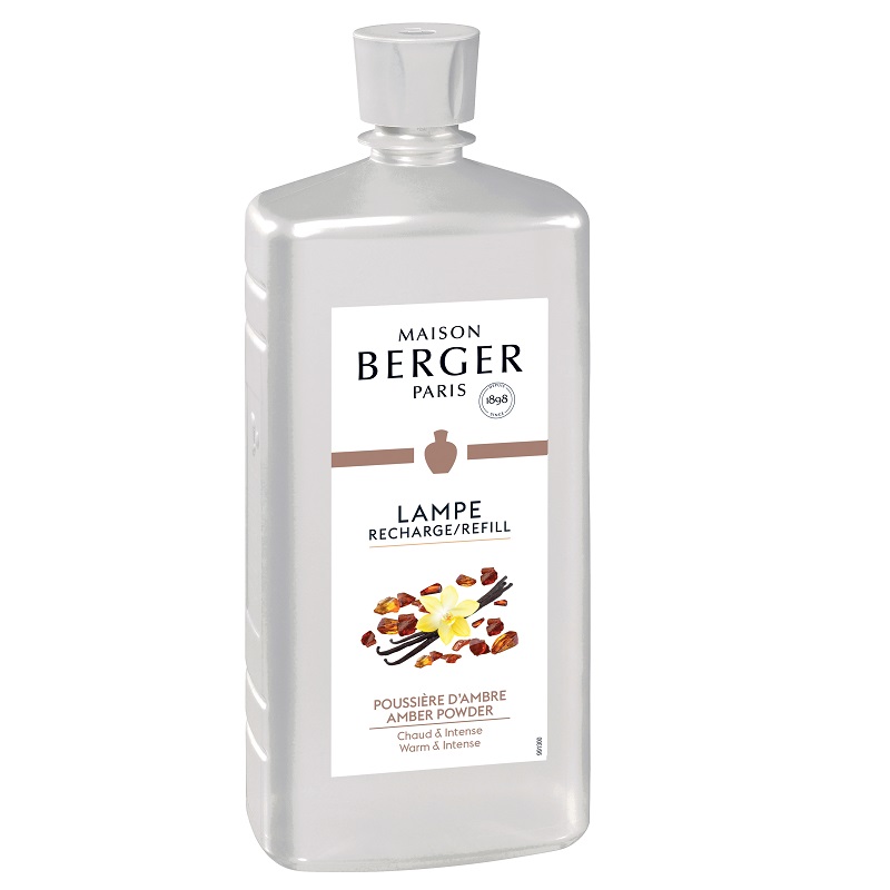 Recharge parfum pour lampe diffuseur 1 litre poussiere d ambre - maison berger paris