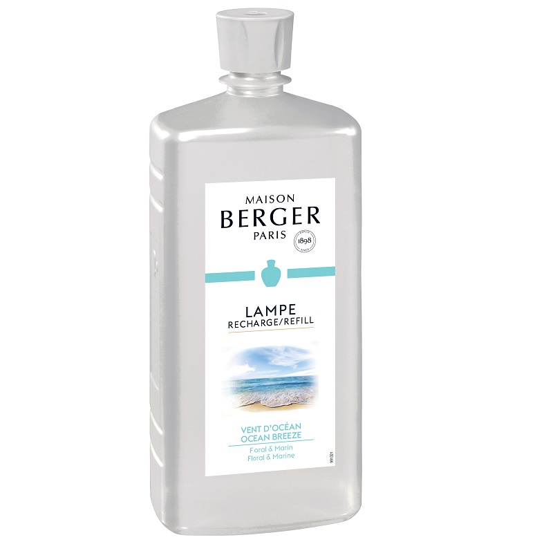 Recharge parfum 1l vent d'ocean pour lampe a catalyse - maison berger paris