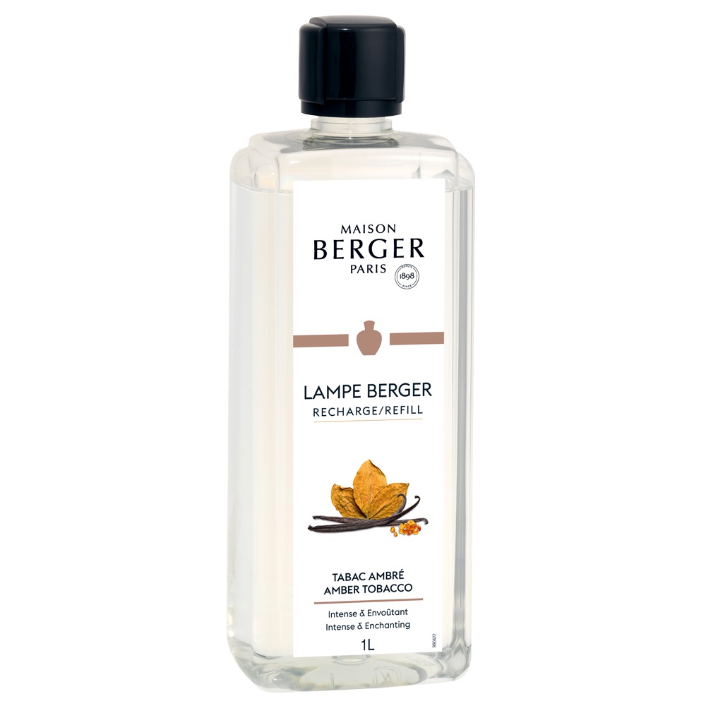 Tabac ambré recharge 1l pour lampe à catalyse - maison berger paris
