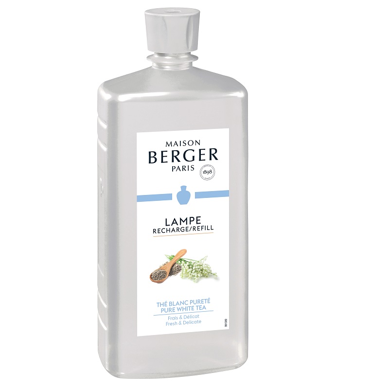 The blanc recharge parfum 1l pour diffuseur lampe berger - maison berger paris