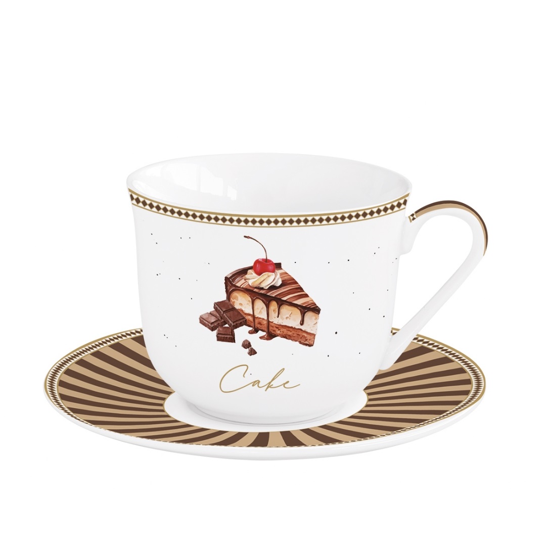 Sweet moments, coffret cadeau tasse déjeuner en porcelaine 37cl collection - easylife