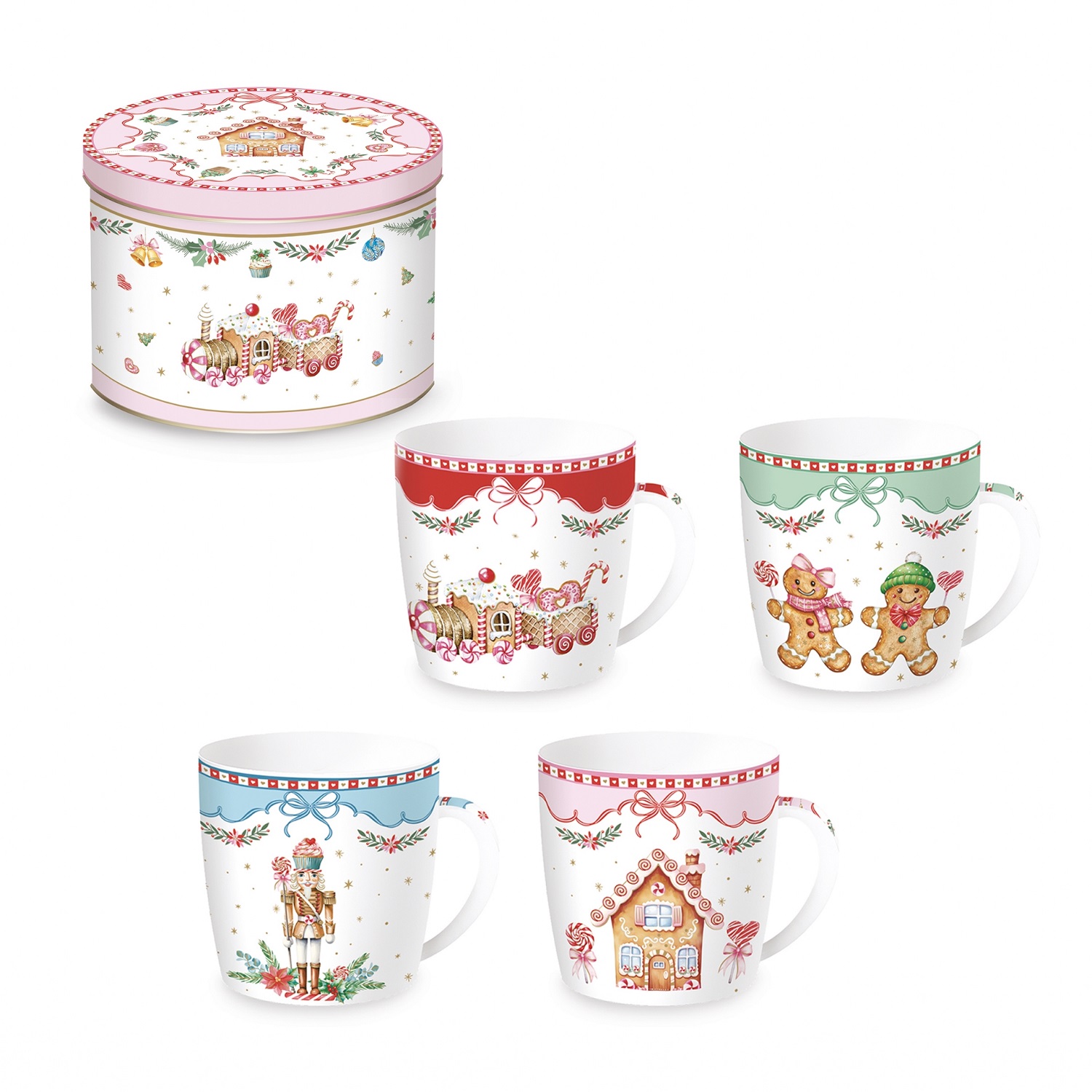 Sweet christmas, coffret cadeau 1 mugs en porcelaine en boite métal 300 ml, vendu à l'unité, modèle aléatoire - easylife