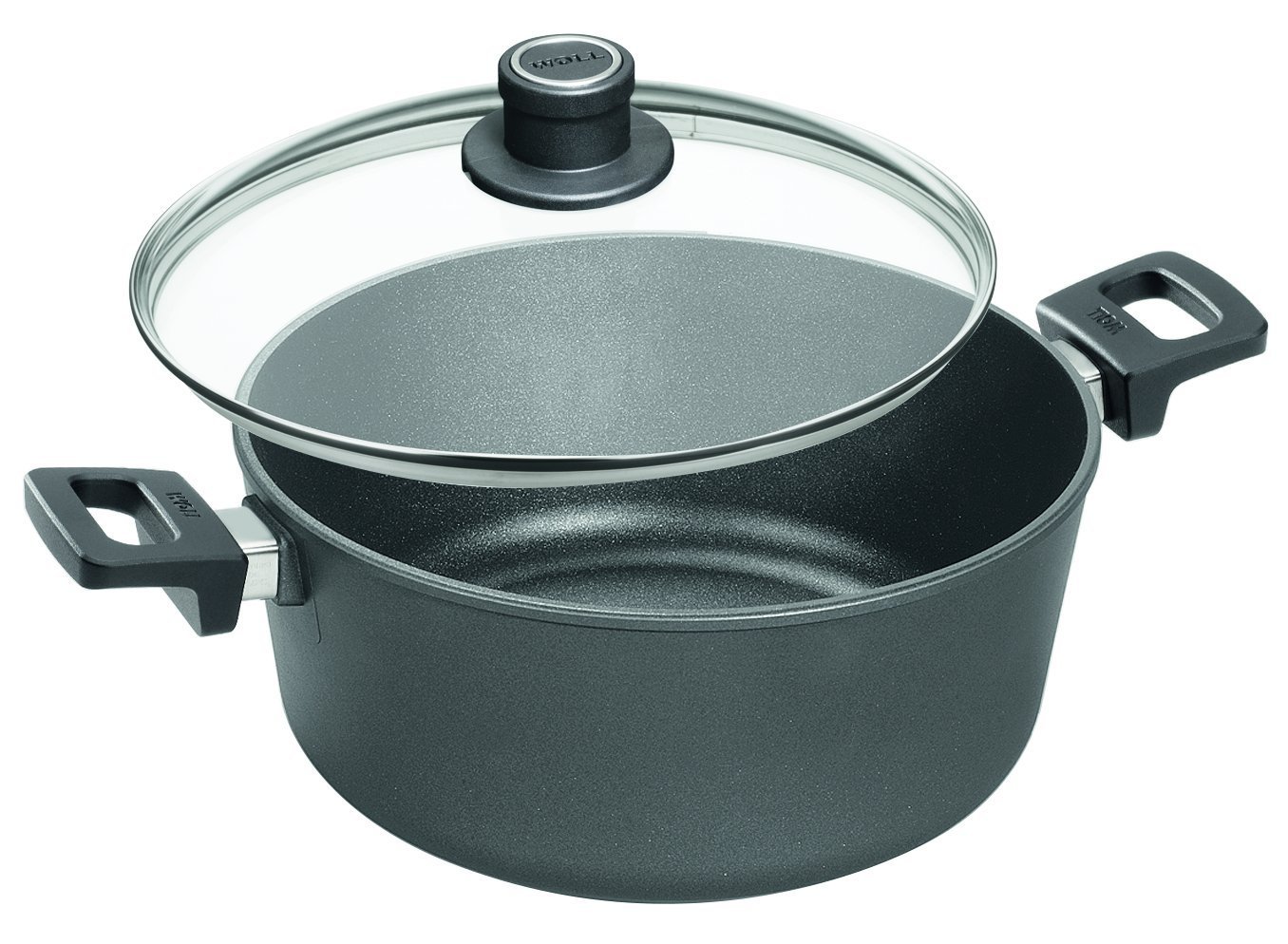 Faitout en fonte d aluminium nowo titanium induction 20 cm h 13 cm 3 litres - woll