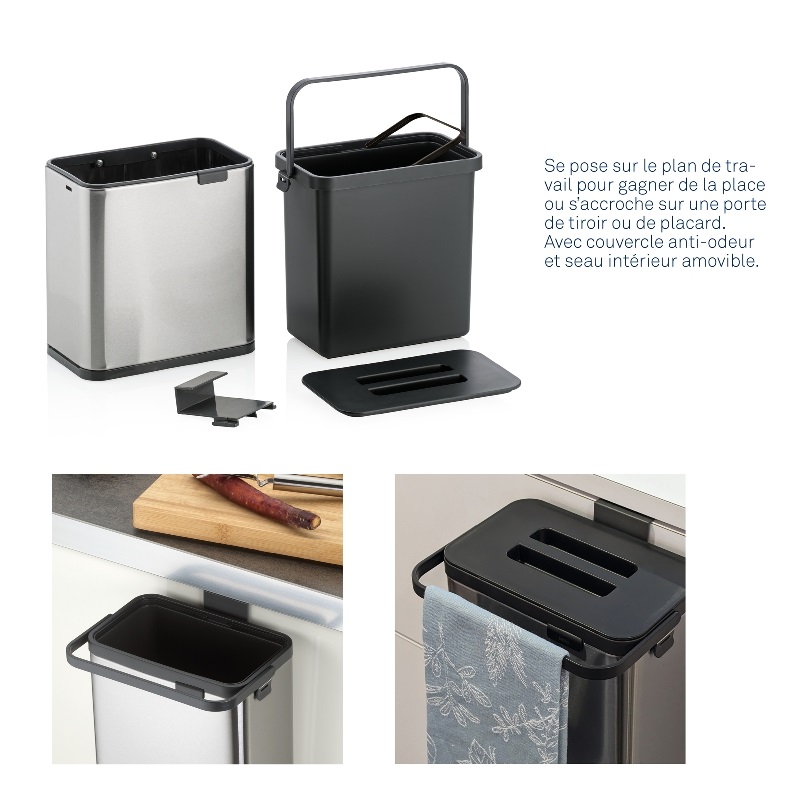 Poubelle à déchets organiques compost plata - kela