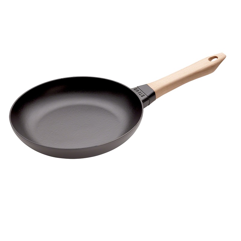 Poele en fonte 24 cm manche bois - staub 