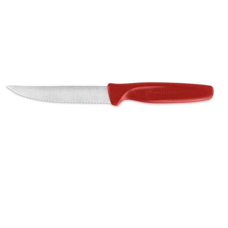 Couteau a pizza ou steak rouge lame dentelee 10 cm create collection - wusthof