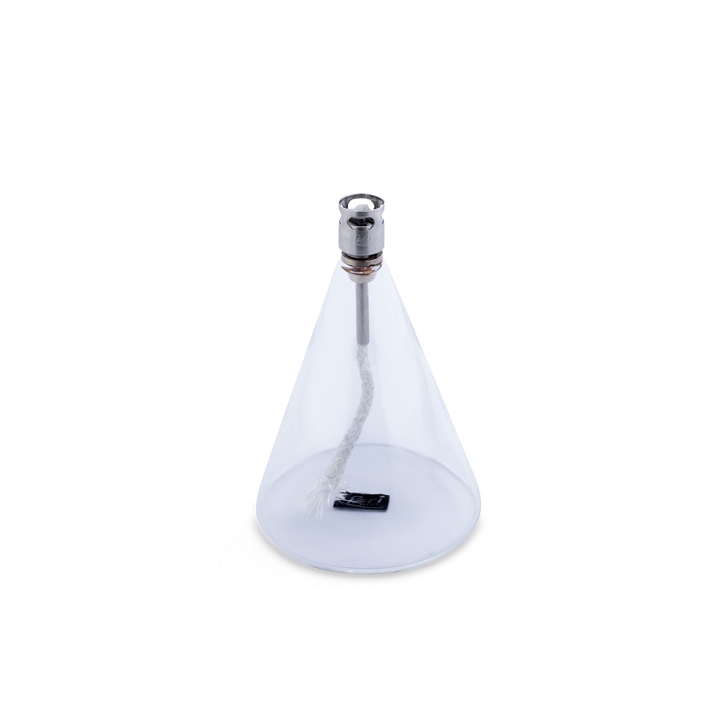 Lampe a huile pyramide petit modele hauteur 12 cm - vendu à l'unité - peri glass