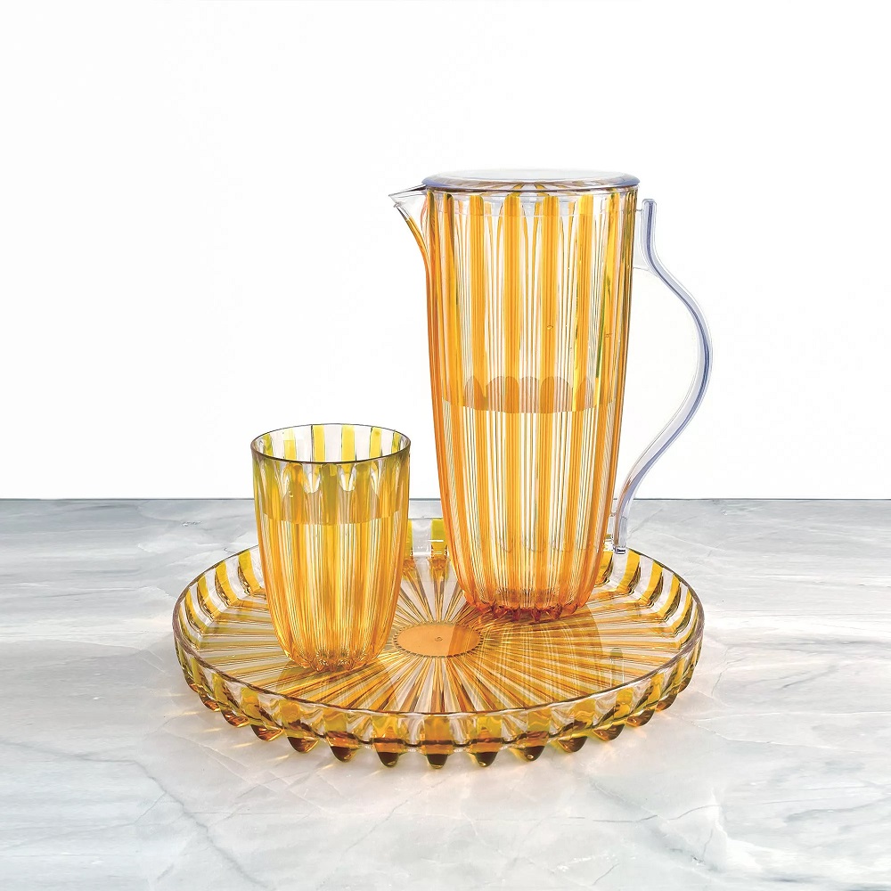 Lot de 4 verres en plastique dolcevita ambre 40cl - guzzini 