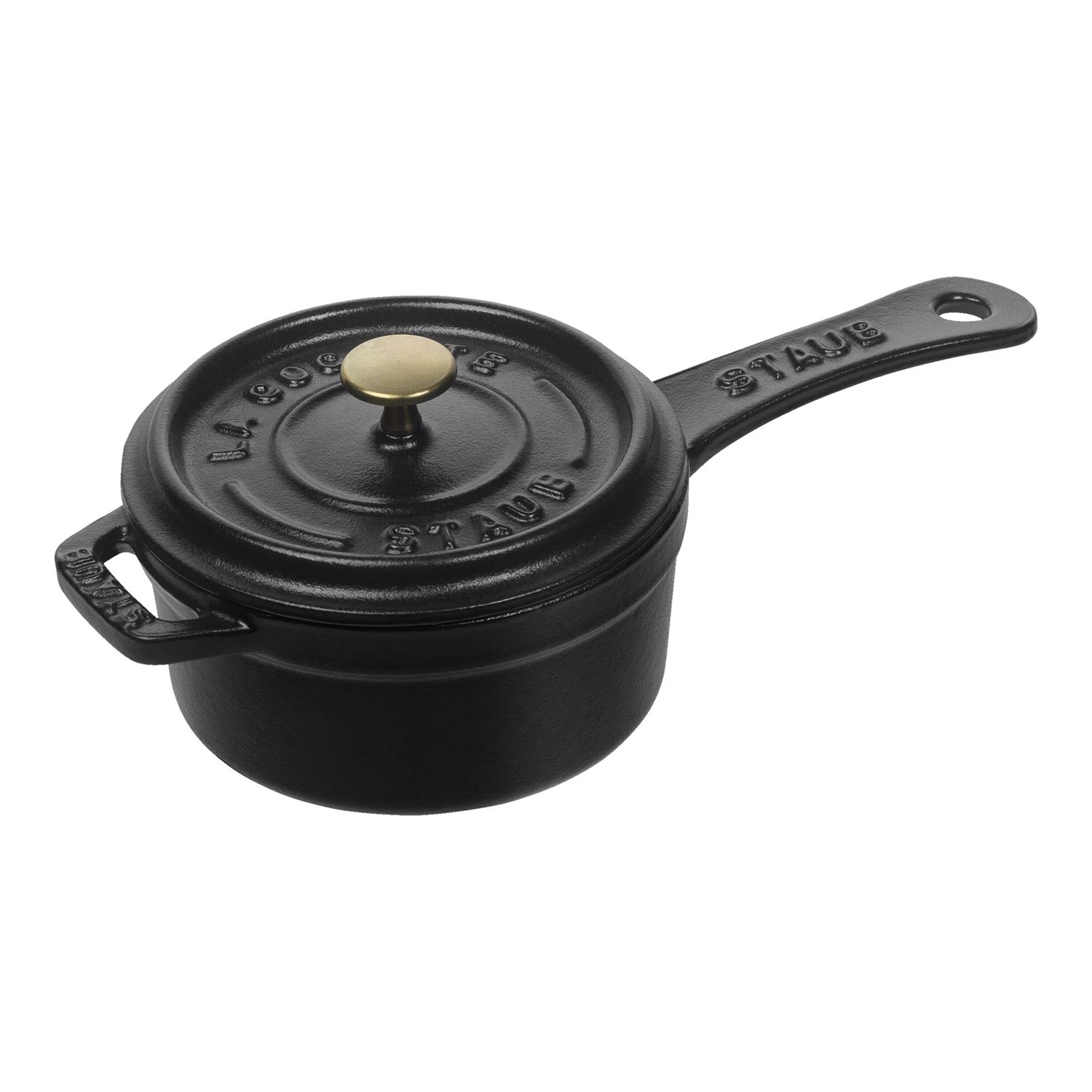 Casserolette 10 cm, petite saucière en fonte, noir - staub