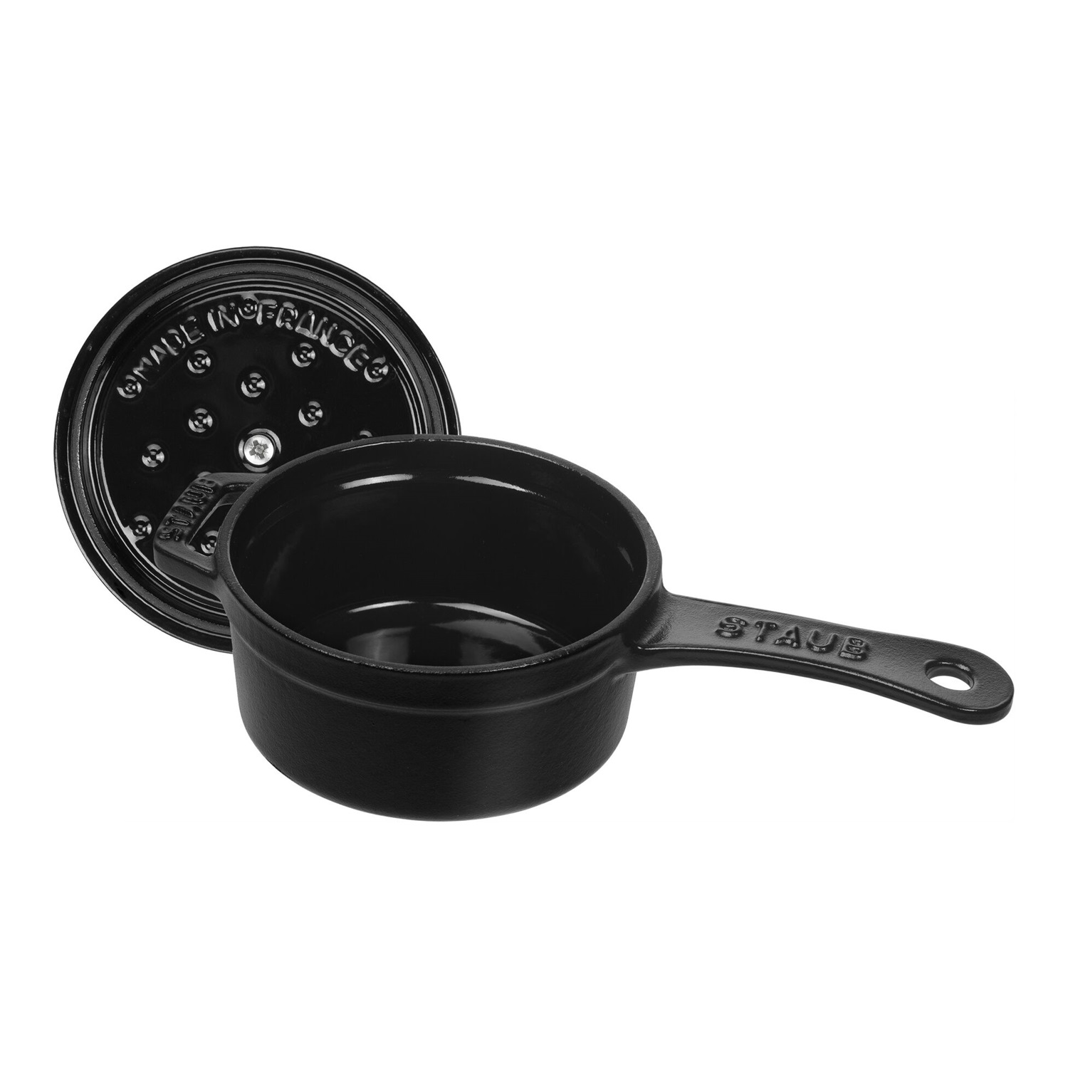Casserolette 10 cm, petite saucière en fonte, noir - staub