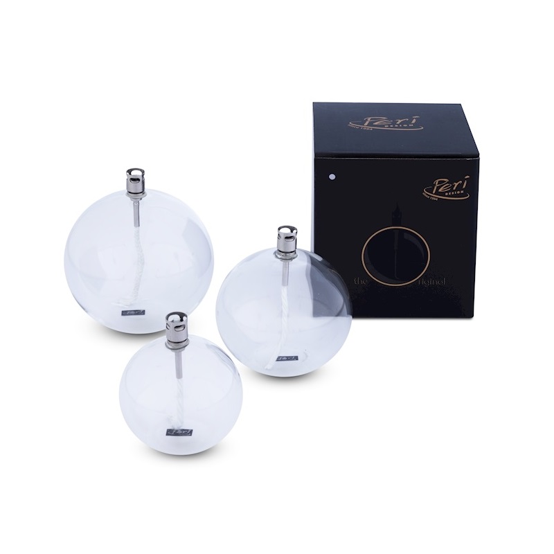 Lampe a huile ronde diametre 11 cm - peri glass
