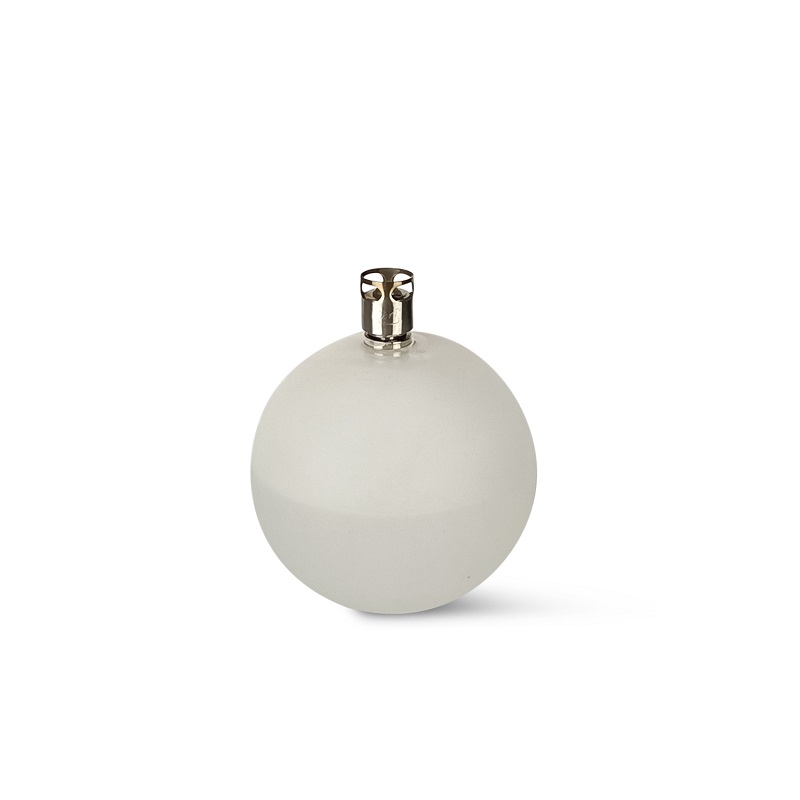 Lampe a huile ronde en verre givre diametre 9 cm - peri glass