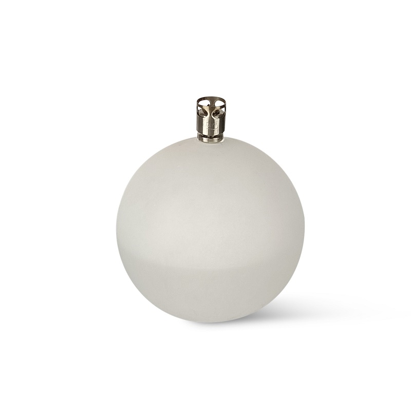 Lampe a huile ronde en verre givre diametre 11 cm - peri glass