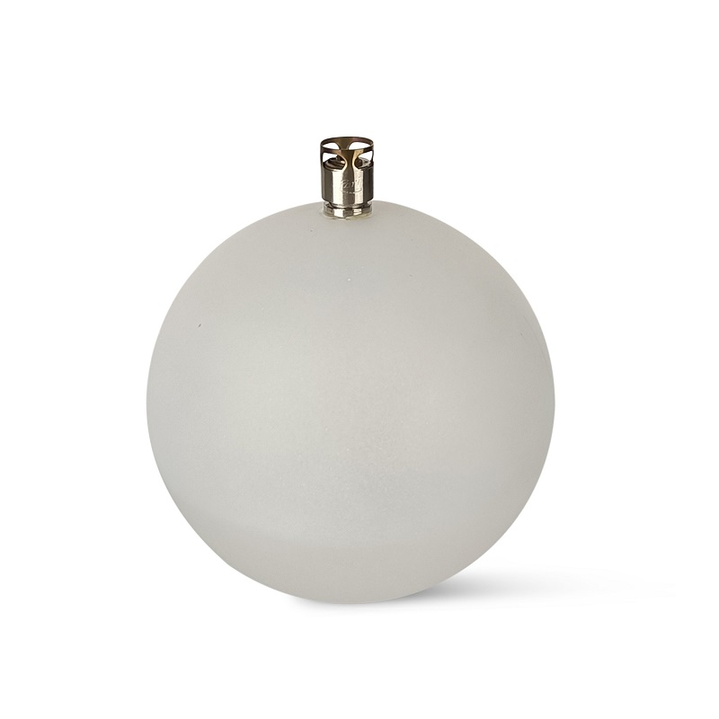 Lampe a huile ronde en verre givre diametre 13 cm - peri glass