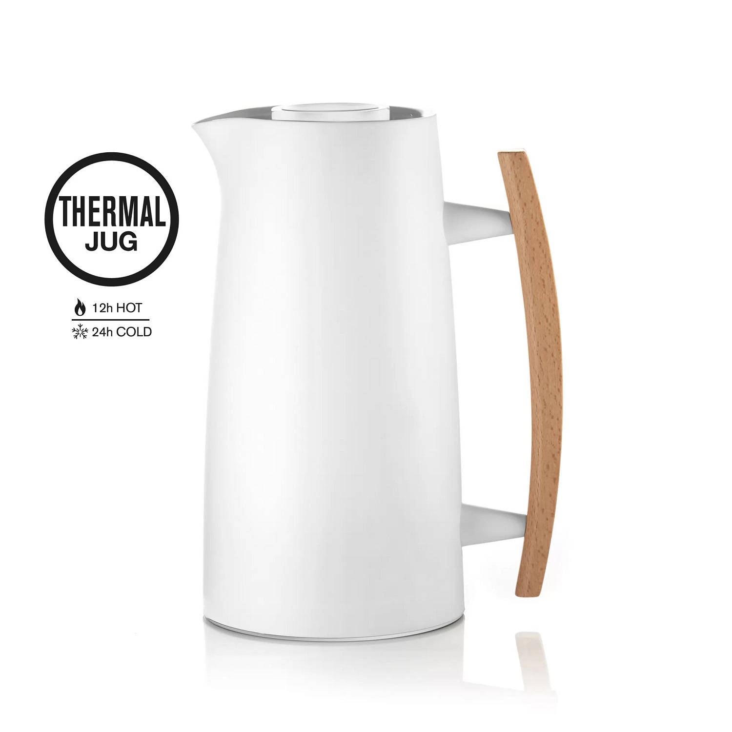 Carafe isotherme riviera 63 blanc pour le thé ou le café 1l - guzzini