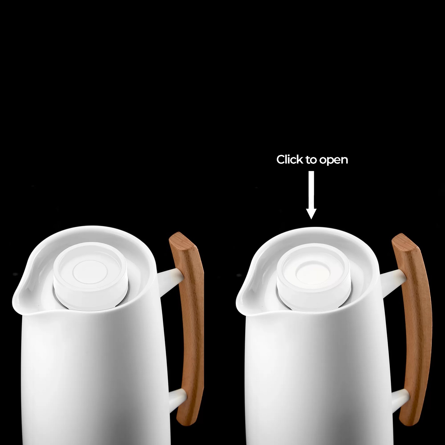 Carafe isotherme riviera 63 blanc pour le thé ou le café 1l - guzzini