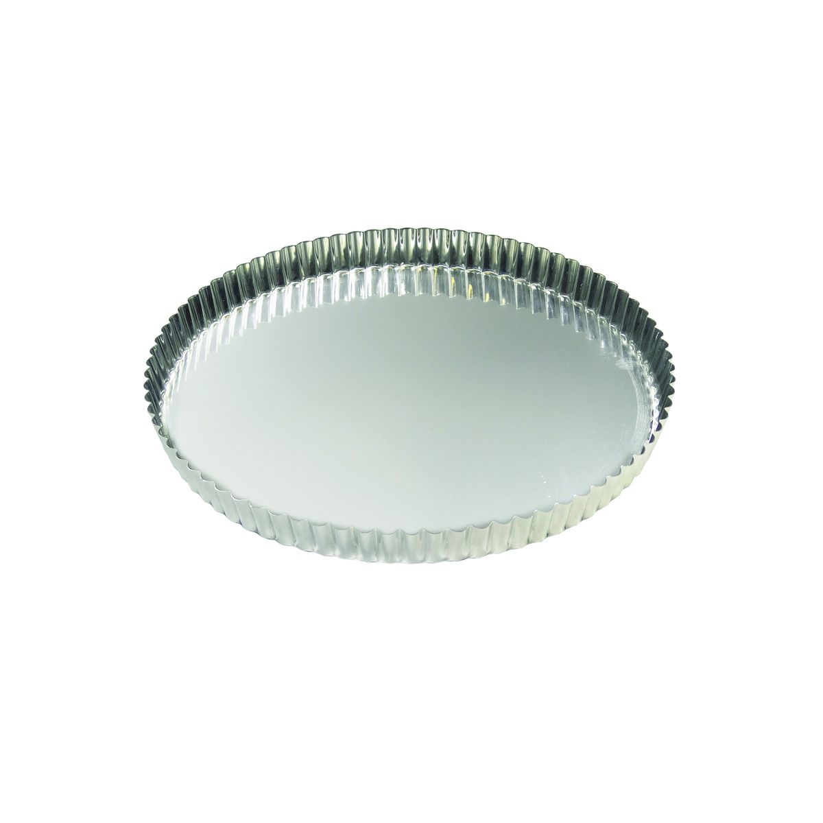 Tourtière ronde cannelée - fer blanc - fond fixe - ø22 cm h2,5 cm - gobel
