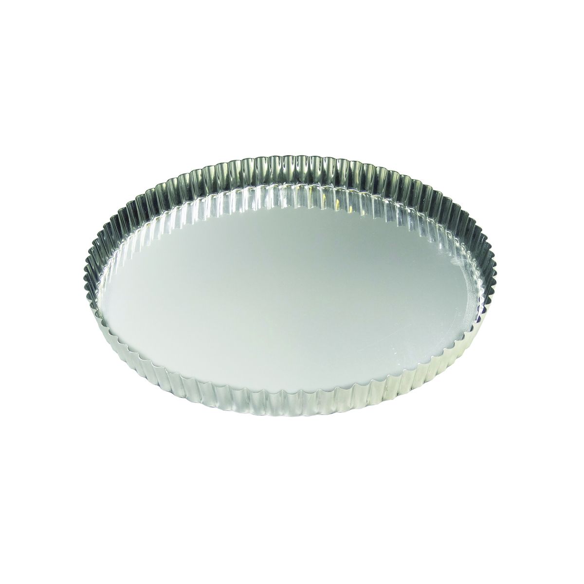 Tourtière ronde cannelée - fer blanc - fond fixe - ø24 cm h2,5 cm - gobel