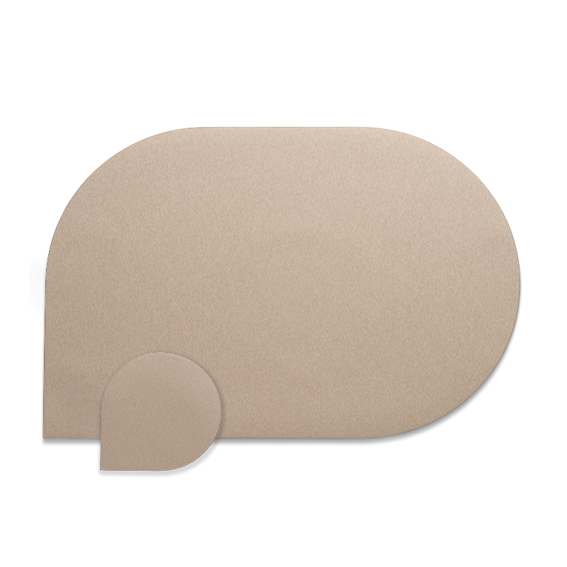 Lot de 6 sets de table simili cuir edel beige - kela