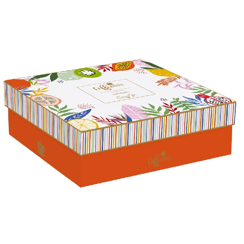 Coffret 6 tasses a cafe en porcelaine 100ml tutti frutti - easylife