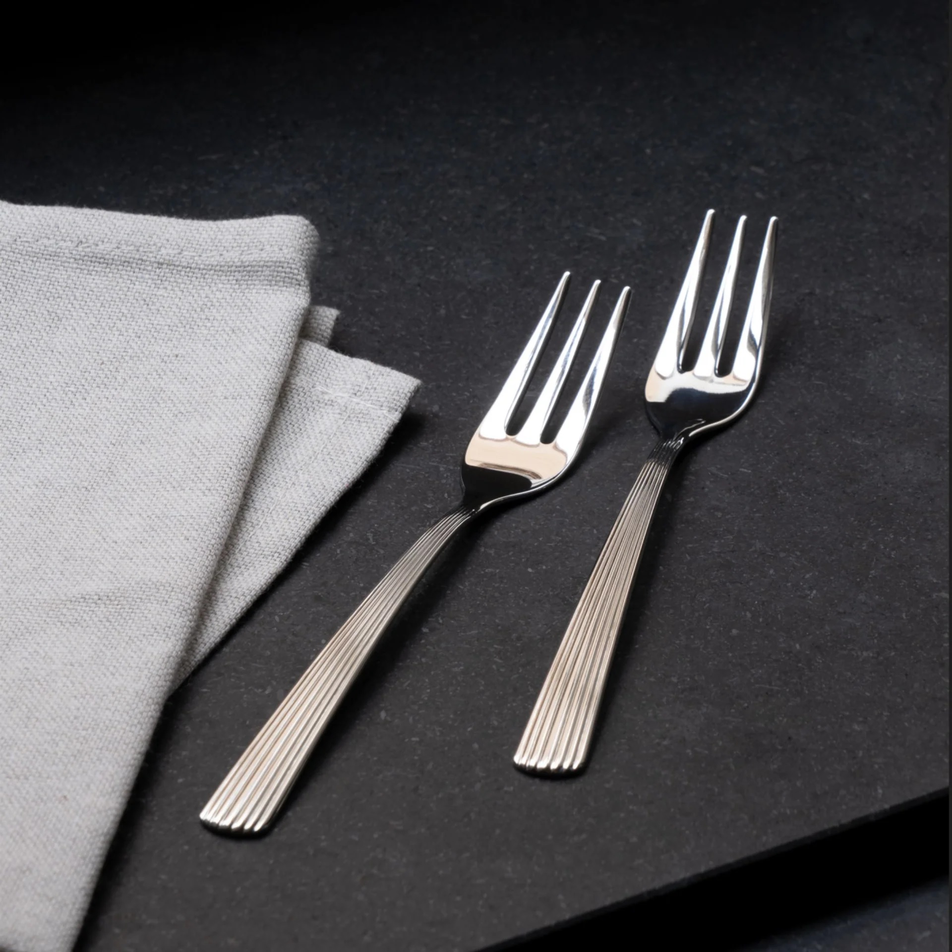Lot de 6 fourchettes à gateau, cléo - guzzini