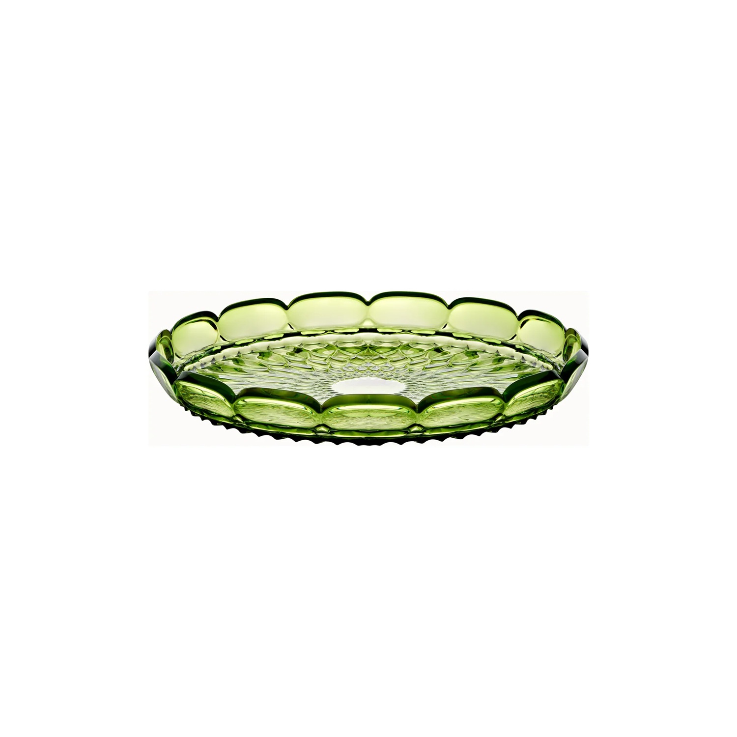 Petit plateau de service rond ø30 cm vanity eau water lily green - guzzini