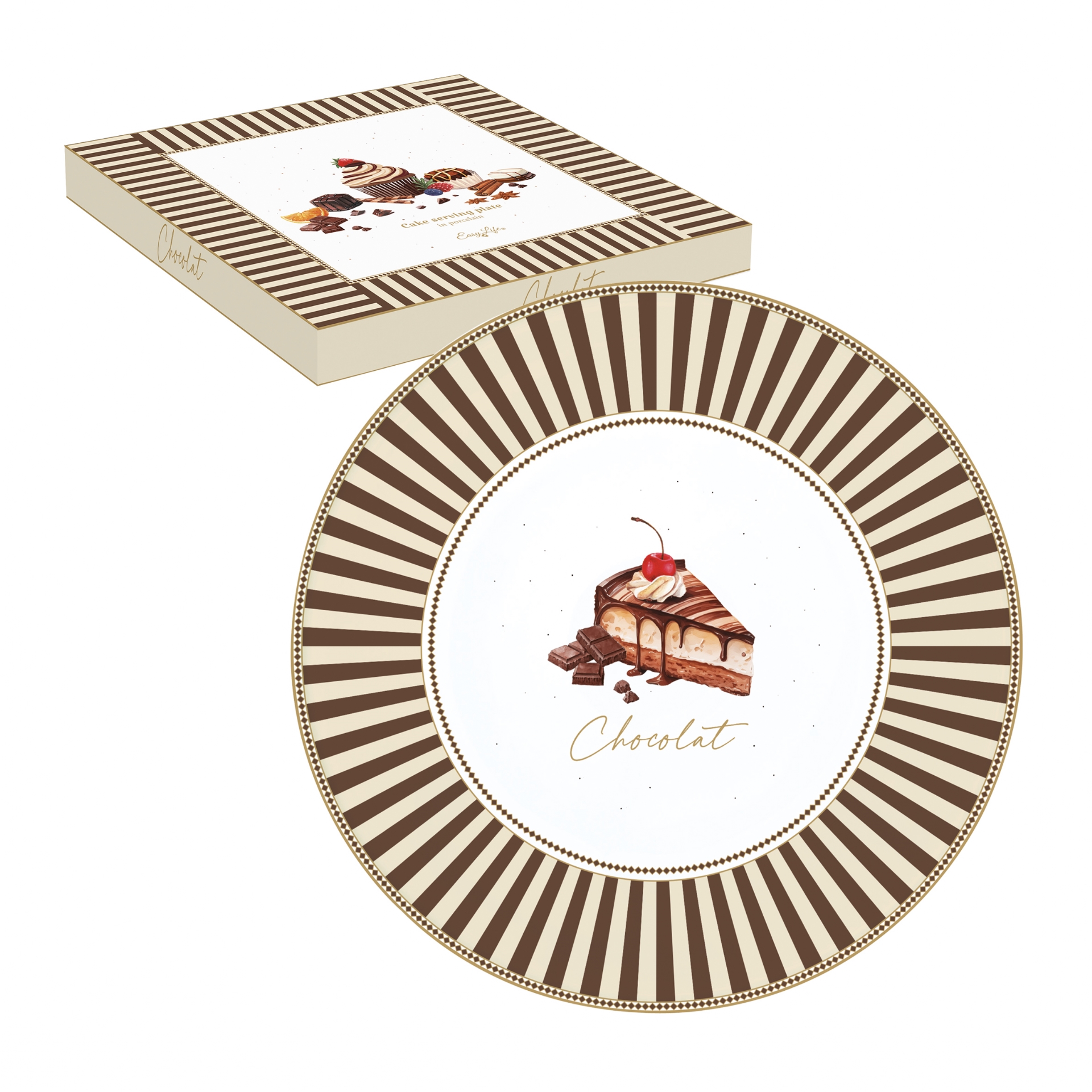 Sweet moments, plat à tarte en porcelaine ø32 cm - easylife