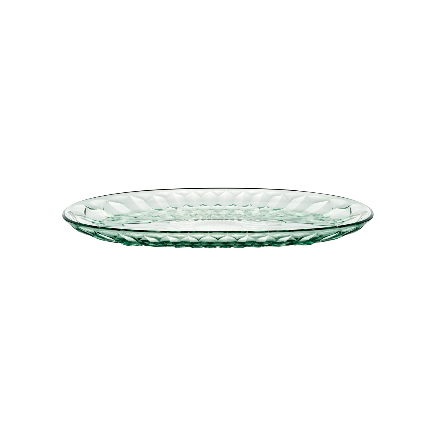 Grand plateau de service oval 45 cm vanity air matcha green- guzzini
