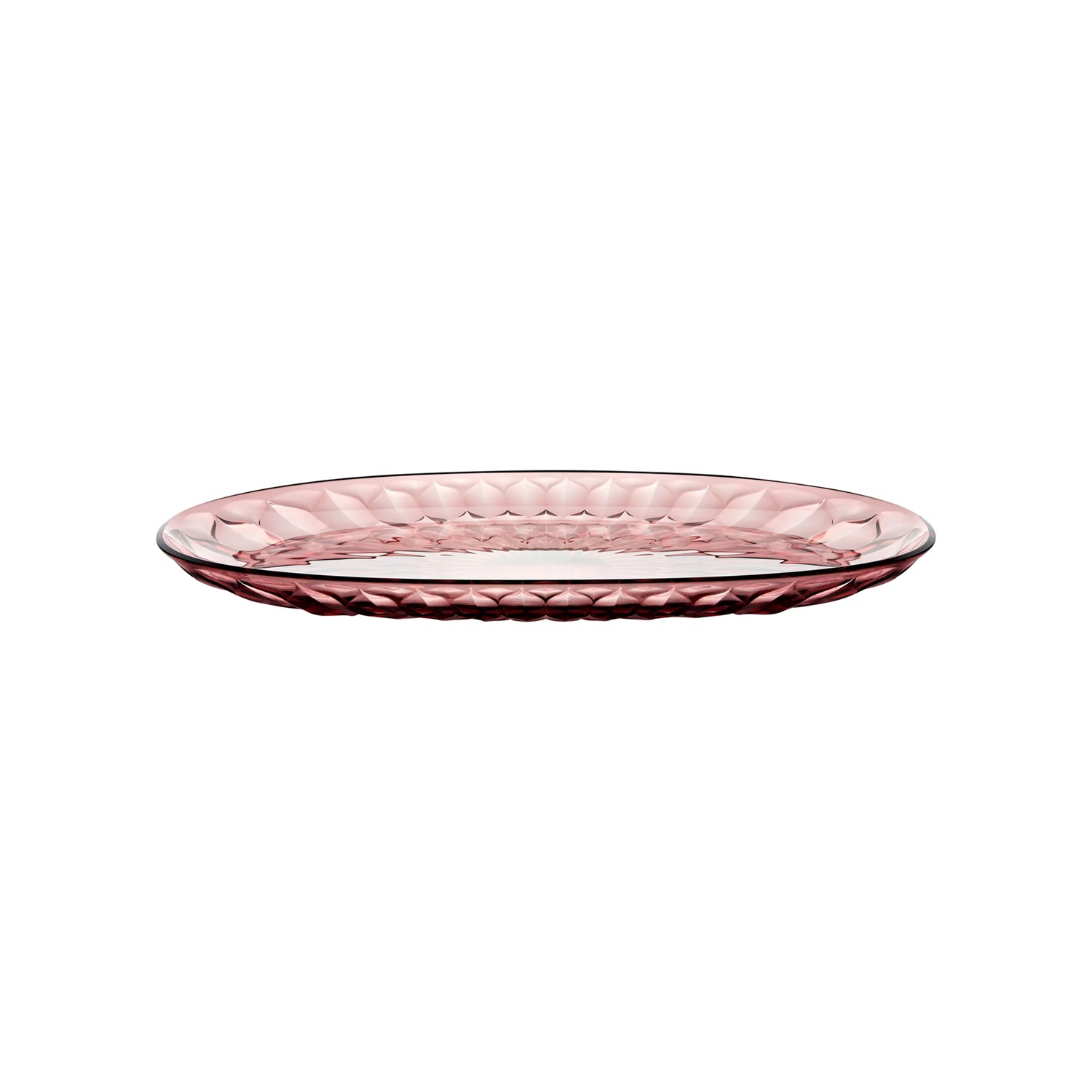 Grand plateau de service oval 45 cm vanity terre mauve - guzzini
