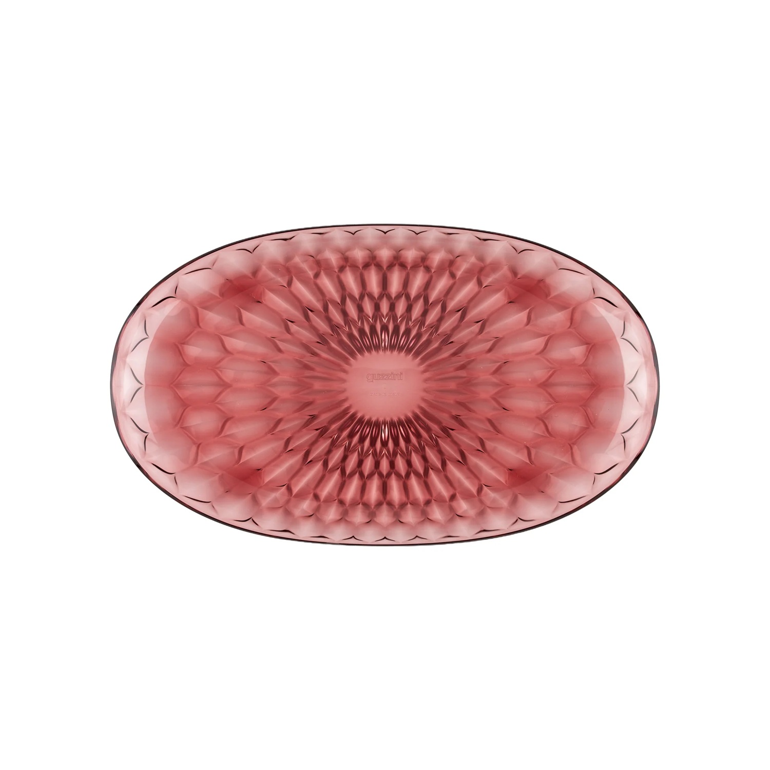 Grand plateau de service oval 45 cm vanity terre mauve - guzzini