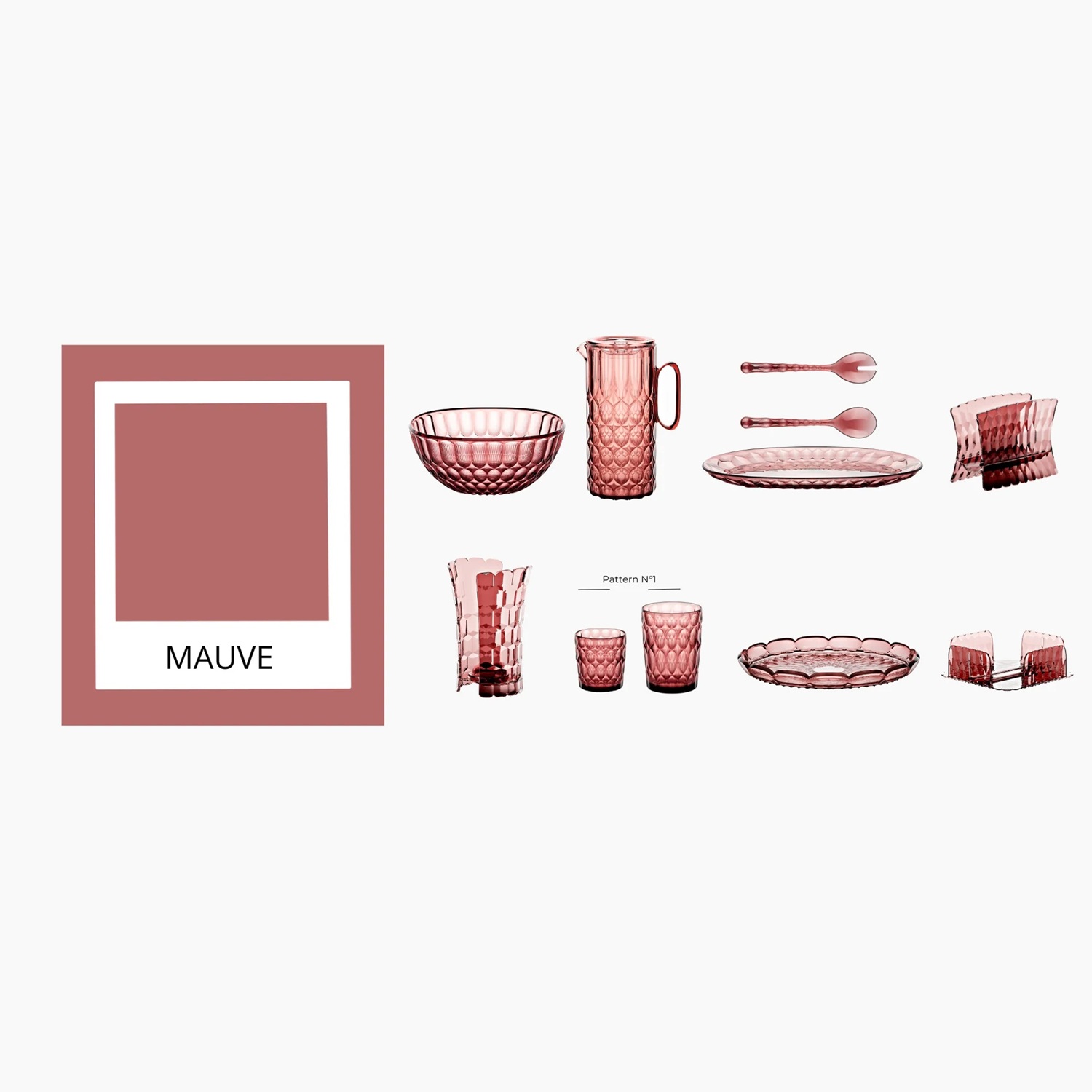 Grand plateau de service oval 45 cm vanity terre mauve - guzzini
