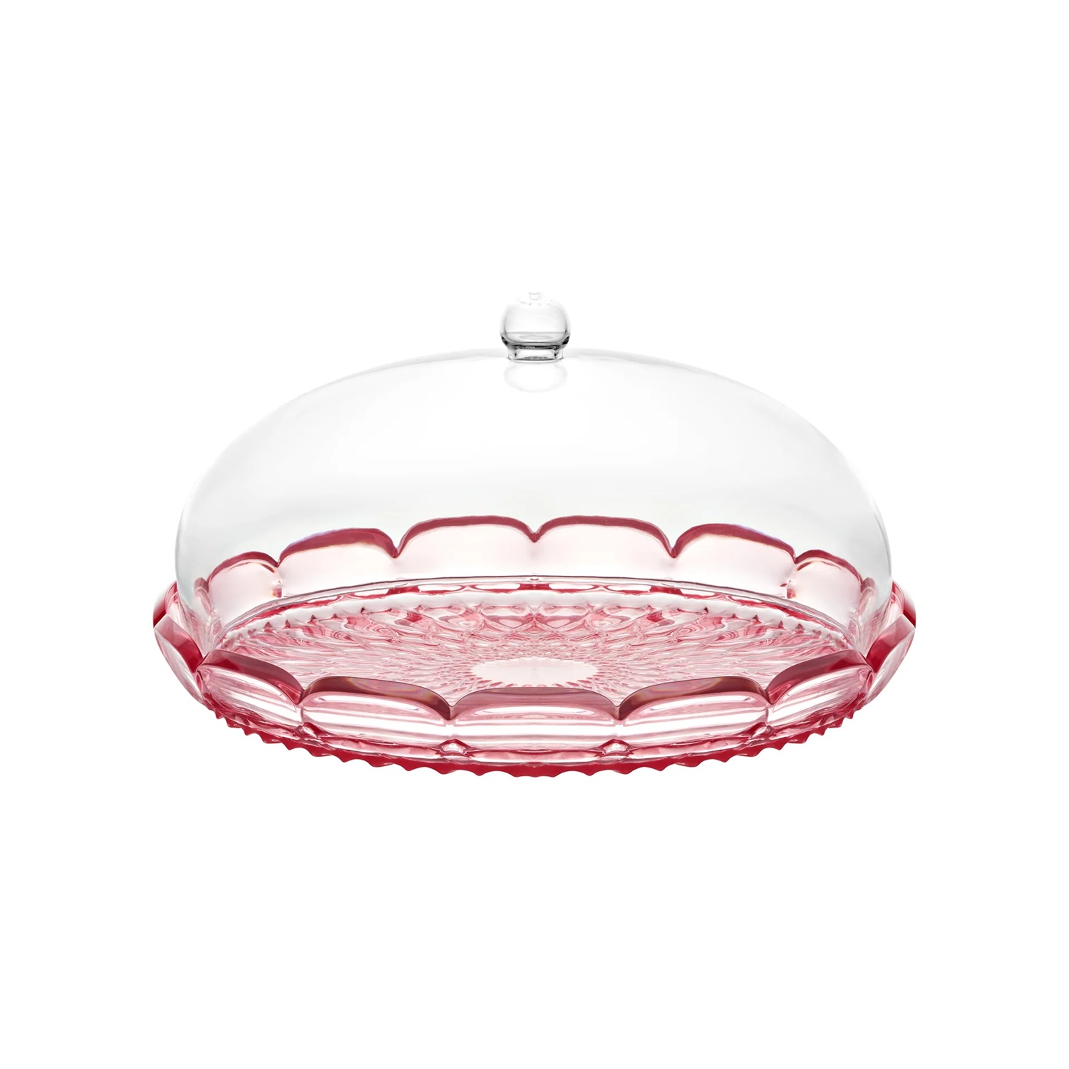 Plat à gateau avec cloche ø30 cm vanity flamingo pink - guzzini