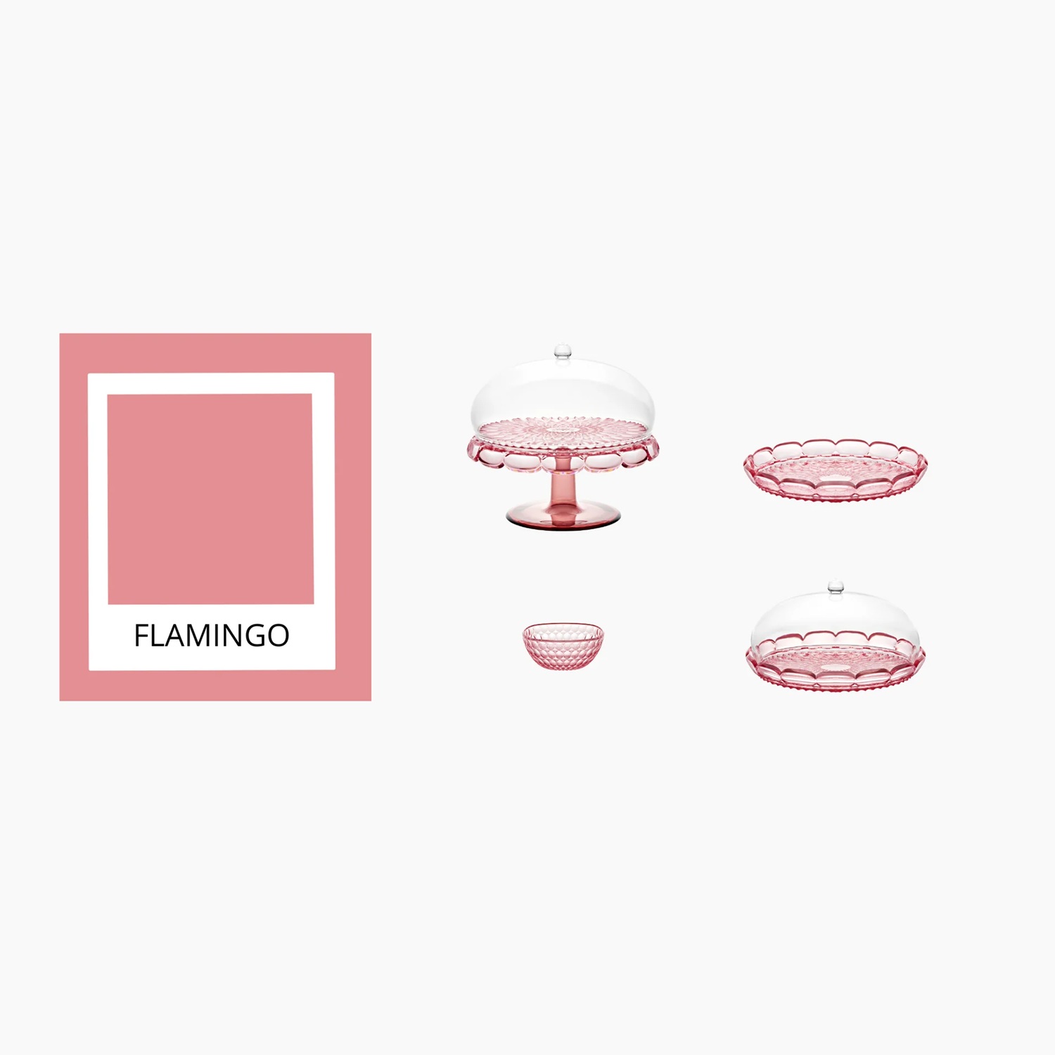 Présentoir à gateau avec cloche ø30 cm vanity transparent - guzzini