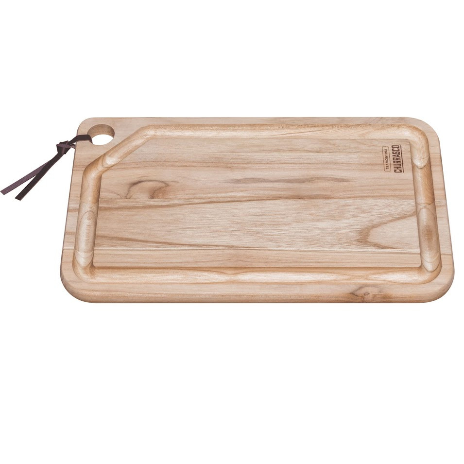 Planche à découper churrasco. 49x28x1,8cm bois de teck - tramontina