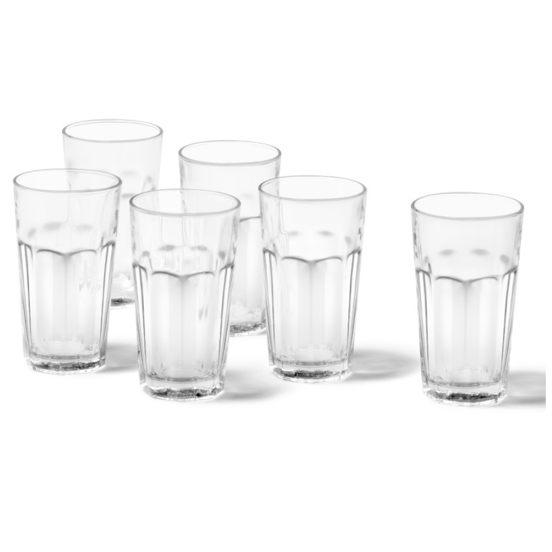 Rock lot de 6 verres long drink 34 cl - leonardo