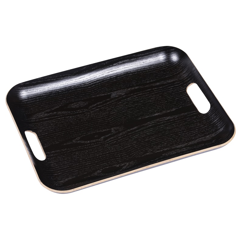 Plateau rectangle classic noir 45x36 cm - table et passion 