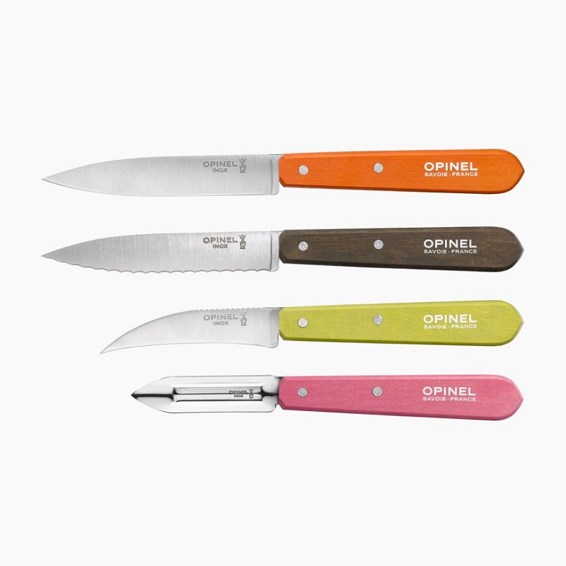 Coffret 4 pieces les essentiels fifties couteaux et eplucheur - opinel 