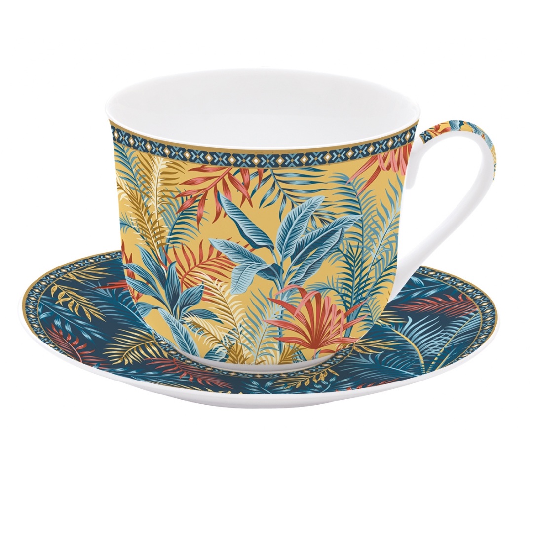 Equateur - coffret cadeau tasse déjeuner en porcelaine 40cl - easylife