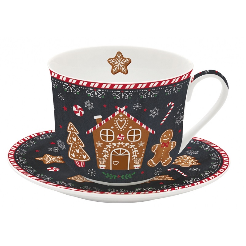 Gingerbread coffret cadeau tasse déjeunr en porcelaine 40cl - easylife
