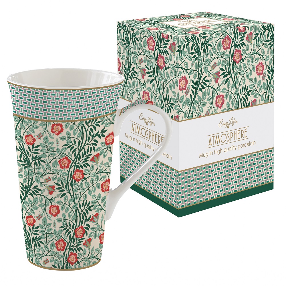 Coffret mug en porcelaine 600 ml floral fantasy - easylife