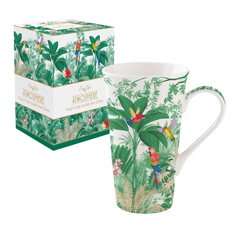 Coffret mug en porcelaine 600 ml exotic heaven - easylife