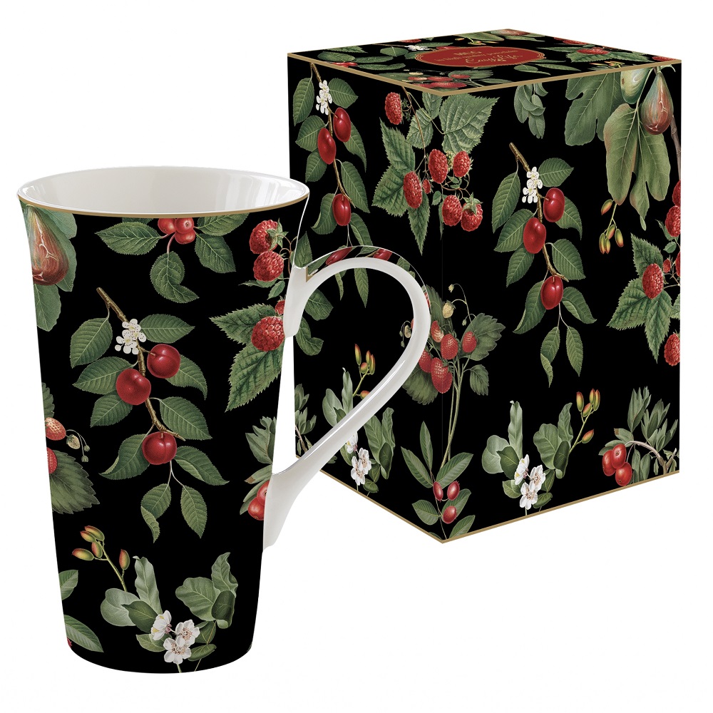 Coffret mug en porcelaine 600 ml orchard - easylife