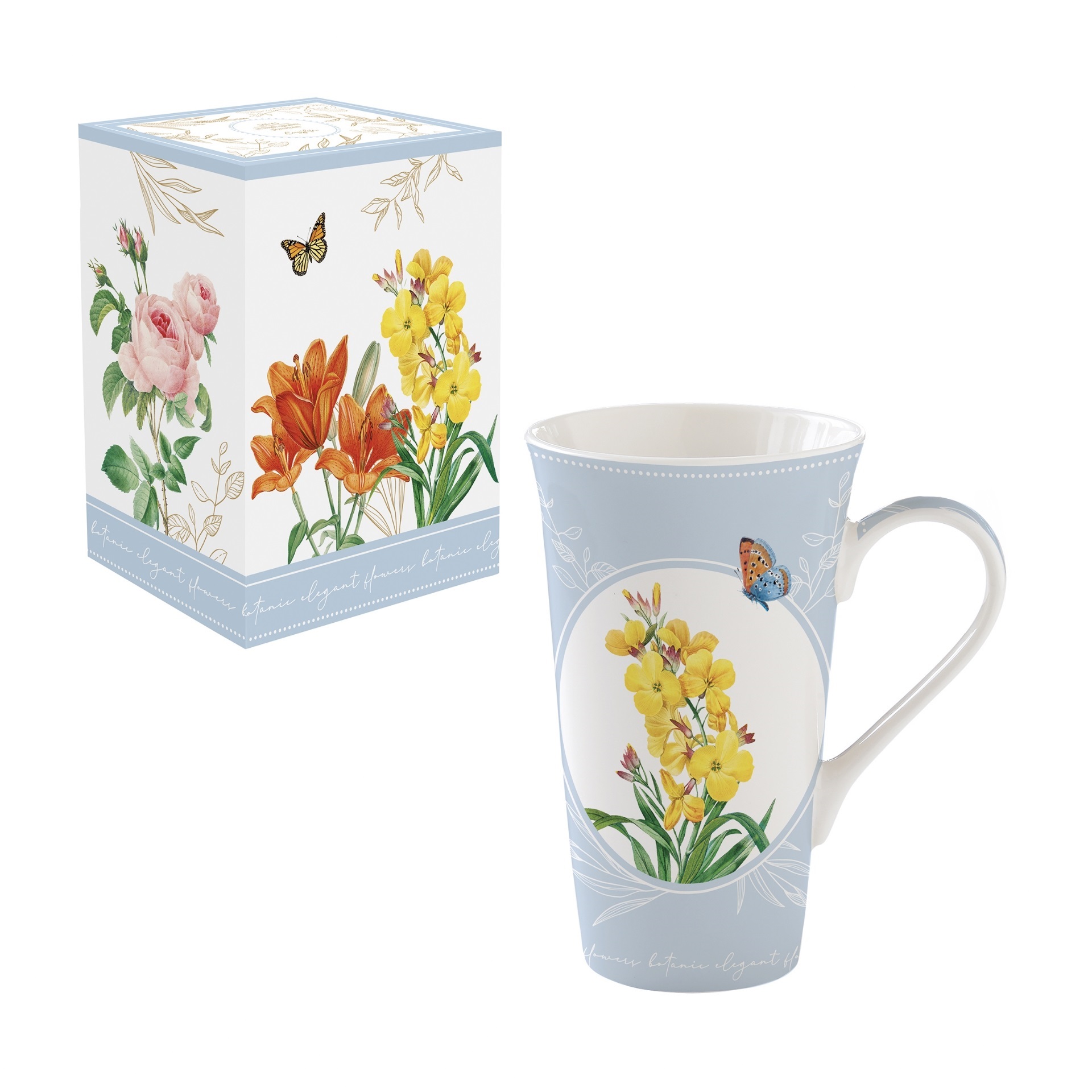 Royal blossom, coffret mug xxl en porcelaine 600 ml - easylife