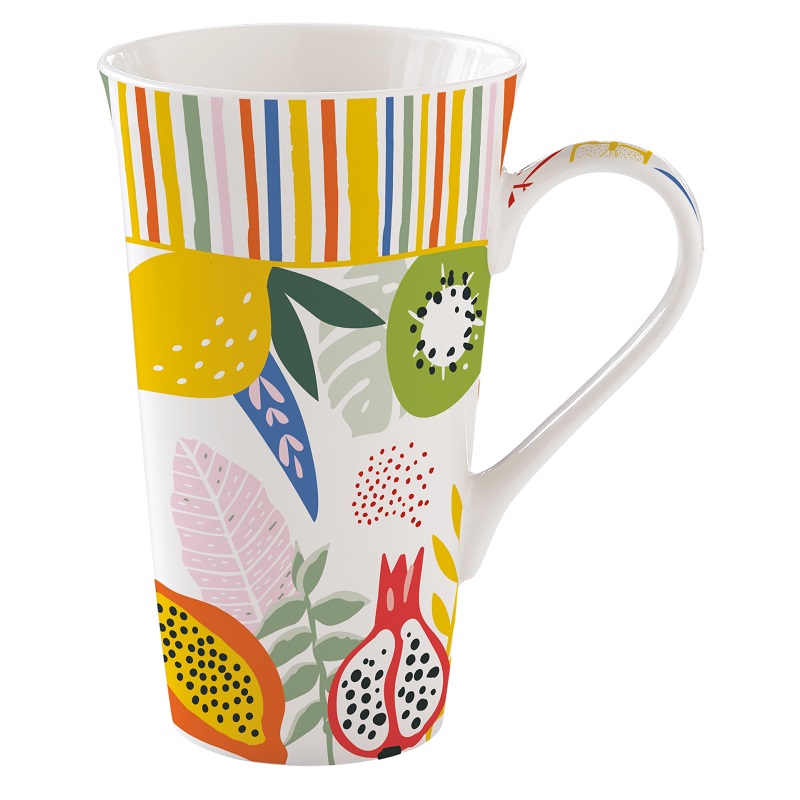 Coffret mug en porcelaine 600 ml tutti frutti - easylife