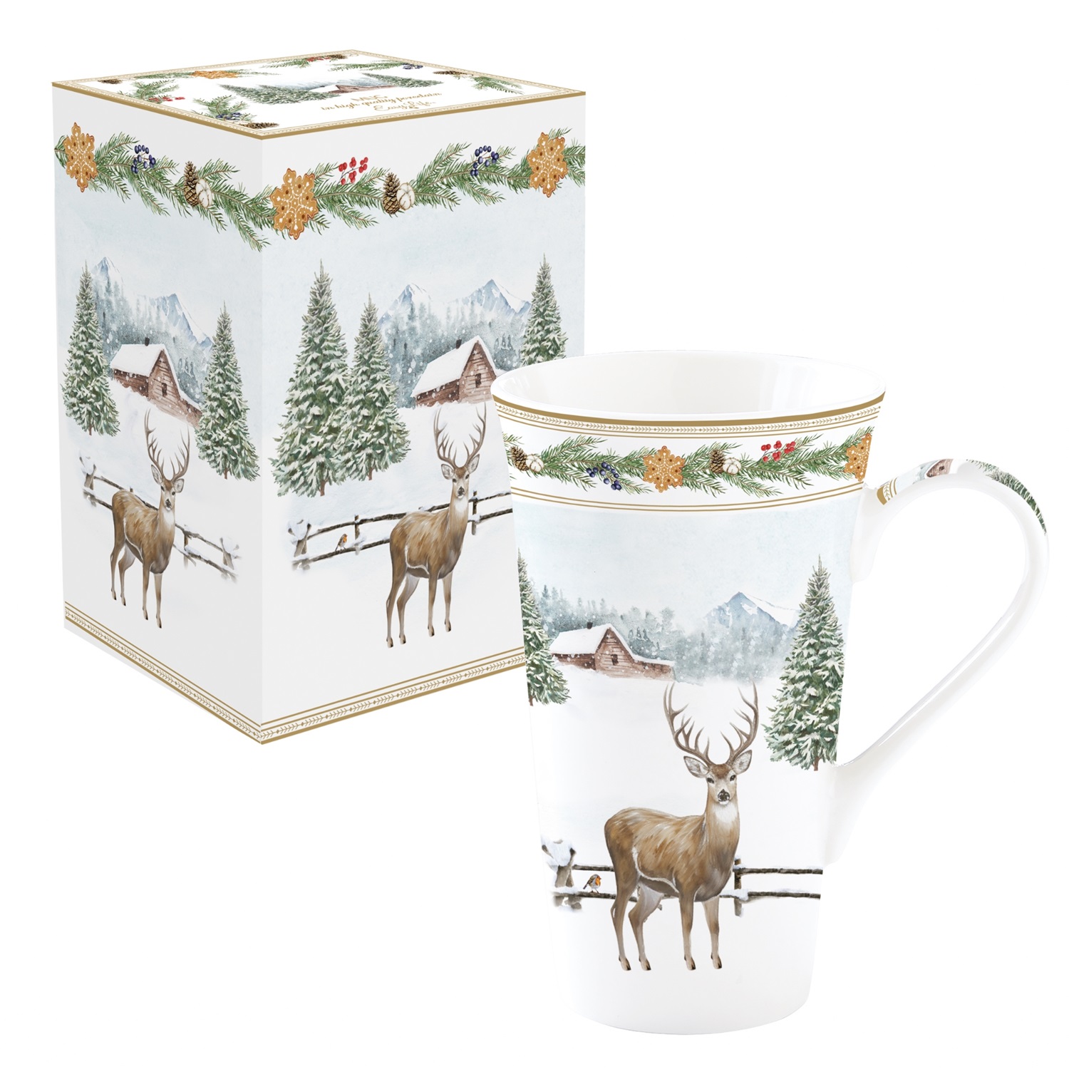 White forest - coffret cadeau mug xxl 600ml - easylife