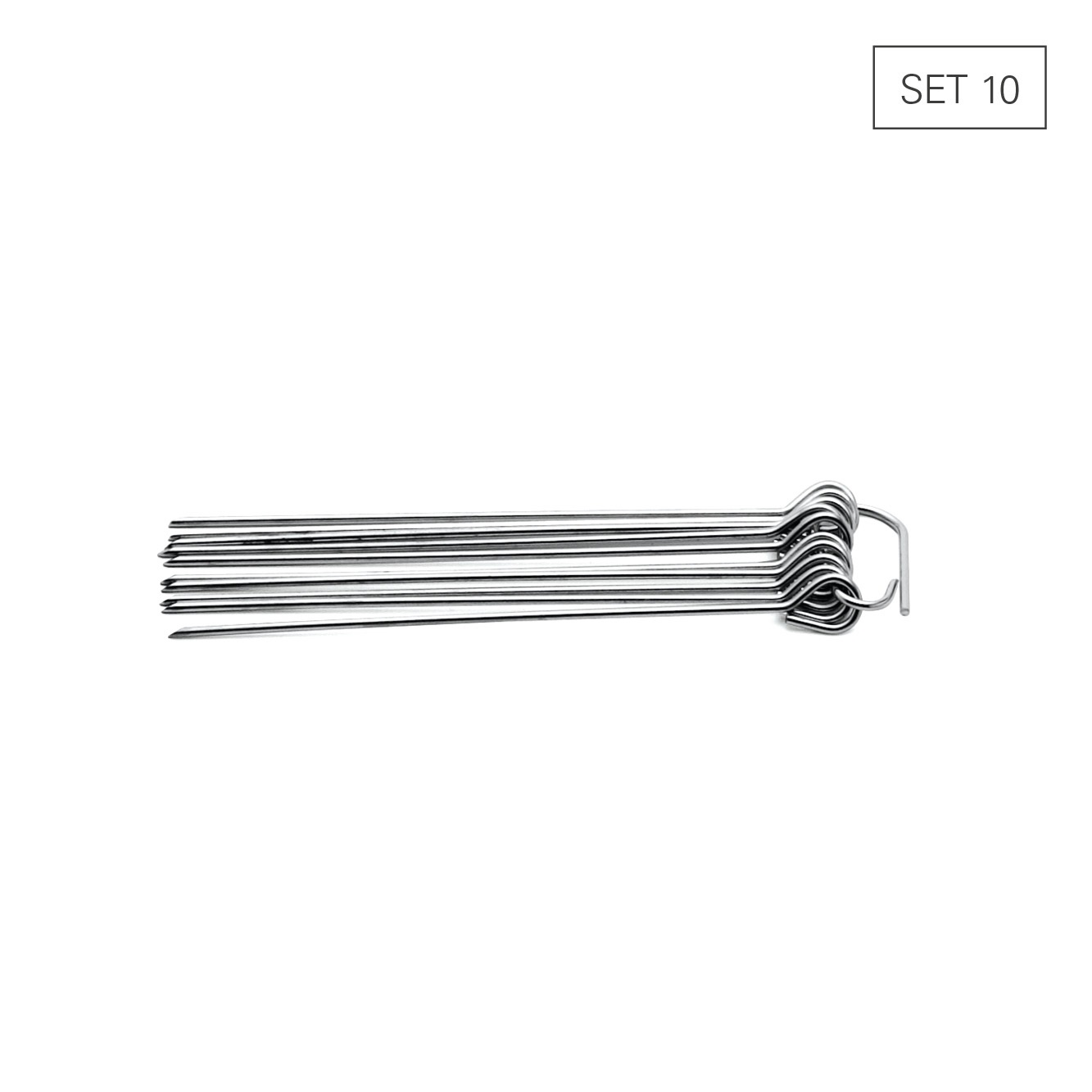 Lot de 10 aiguilles / pics a roulades en inox - weis