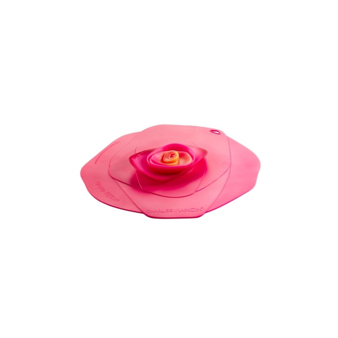 Couvercle hermétique en silicone ø 20cm décor rose fuchsia - charles viancin
