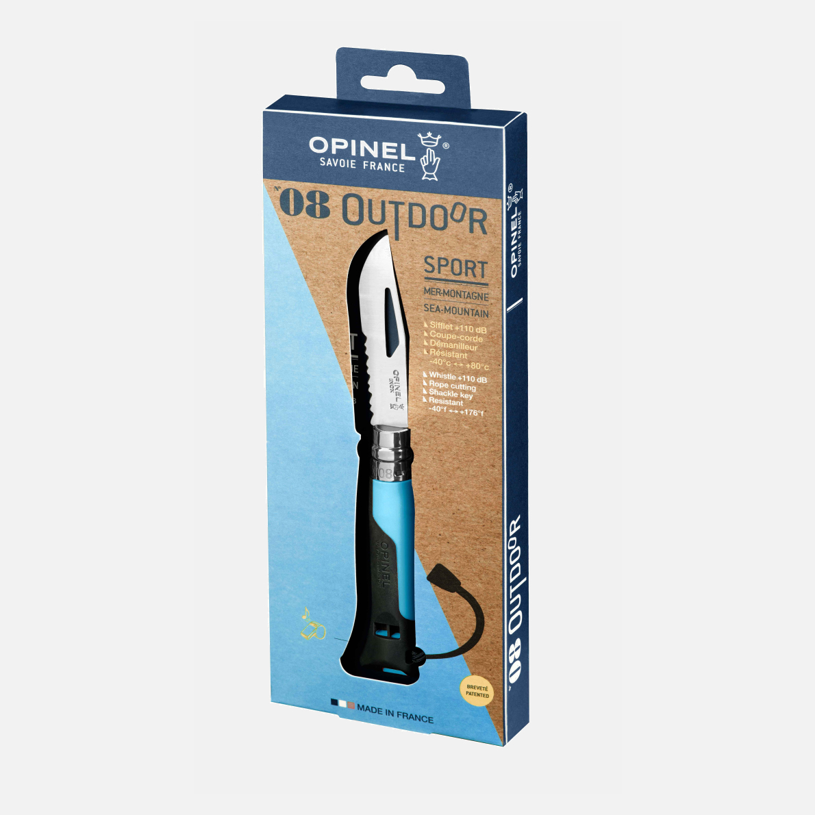 Couteau outdoor soft bleu n°8 - opinel 