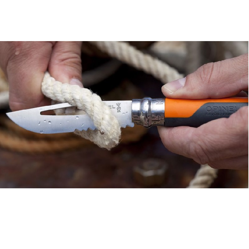 Couteau de poche outdoor soft orange n°8 - opinel 